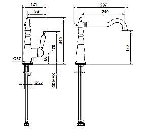 Смеситель для кухни Migliore Cucina Oxford ML.CUC-6382 золото купить в интернет-магазине сантехники Sanbest