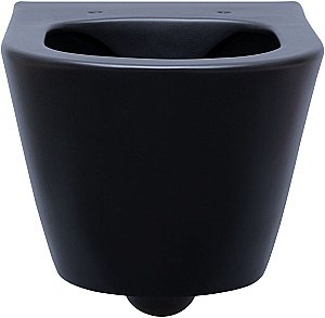 Унитаз подвесной Aquanet Lake черный матовый с крышкой микролифт, безободковый купить в интернет-магазине Sanbest