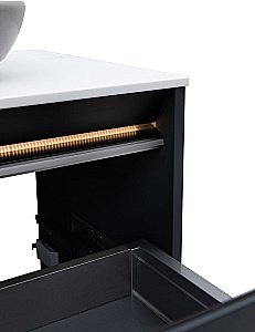 Тумба с раковиной Allen Brau Activity 90 1.34005.AM антрацит матовый/черный брашированный для ванной в интернет-магазине Sanbest