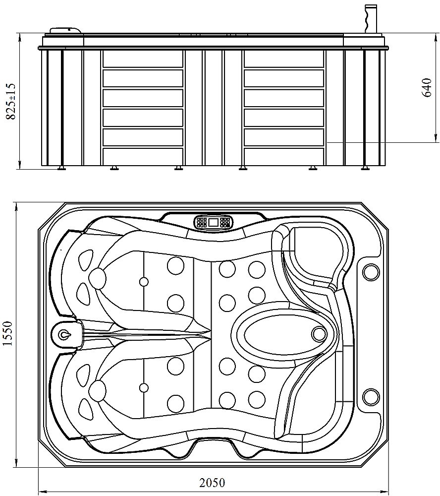 Минибассейн Мишель Silver 205х155 белый купить в интернет-магазине Sanbest