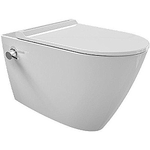 Унитаз подвесной с функцией биде beWash Alesta ALKA054H1VE0W5SZ0 белый глянцевый, безободковый, с крышкой микролифт купить в интернет-магазине Sanbest