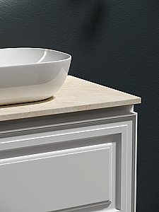 Тумба с раковиной Sancos Very 80 со столешницей, белая матовый для ванной в интернет-магазине Sanbest