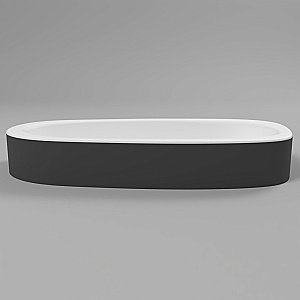 Раковина накладная WhiteCross Moonstone E 70 0731.070035.20100 черная матовая, белая матовая купить в интернет-магазине Sanbest