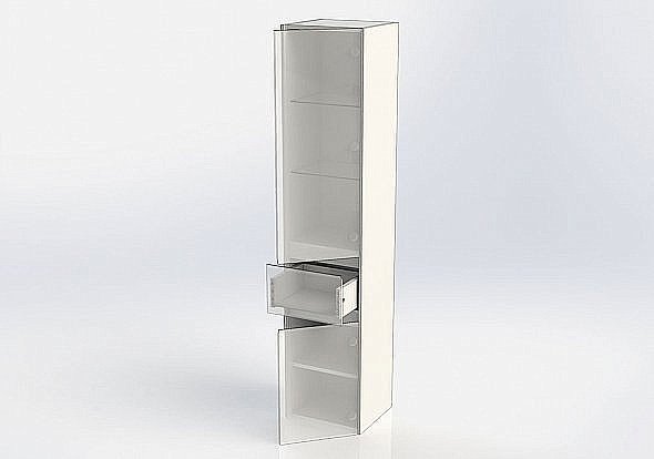 Шкаф-пенал для ванной Aquanet Бруклин 35 для ванной в интернет-магазине сантехники Sanbest