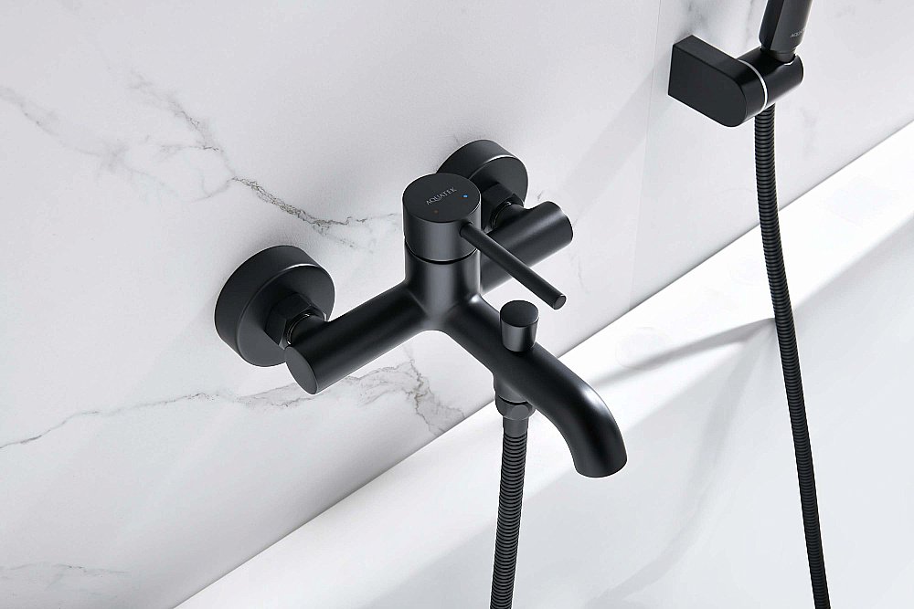 Смеситель для ванны Aquatek Европа AQ1349MB черный матовый купить в интернет-магазине сантехники Sanbest