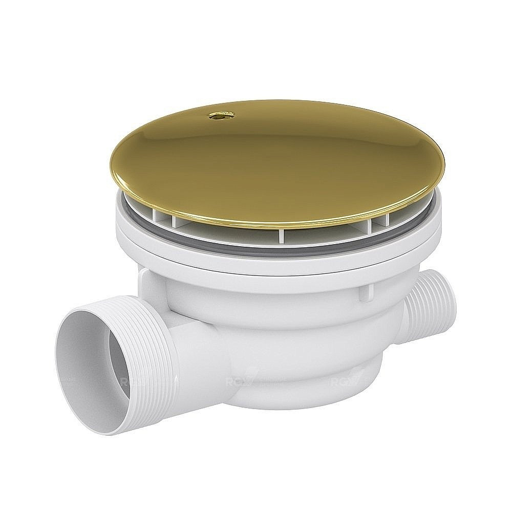 Сифон для поддона RGW QYD-01 золото купить в интернет-магазине сантехники Sanbest