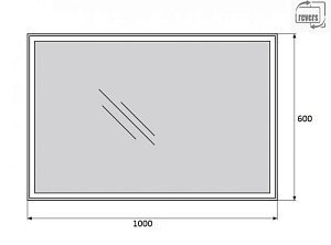 Зеркало BelBagno SPC-GRT-1000-600-LED-BTN в ванную от интернет-магазине сантехники Sanbest