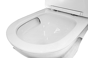Унитаз моноблок Azario Terni AZ-8618T белый, безободковый, с крышкой микролифт, слив торнадо купить в интернет-магазине Sanbest