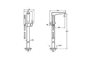 Смеситель для ванны Vitra Root Round A4274123EXP золото купить в интернет-магазине сантехники Sanbest