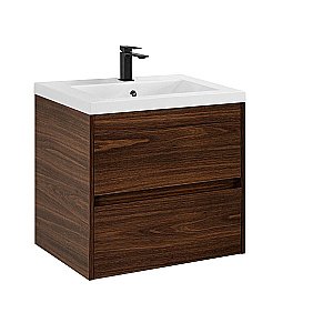 Тумба с раковиной Art&Max Family-M-580-2C-SO-BO/AM-LAV-580-MR-A Дуб бурбон для ванной в интернет-магазине Sanbest