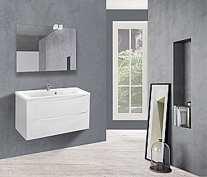 Тумба с раковиной Vincea Mia 900 G.White для ванной в интернет-магазине Sanbest