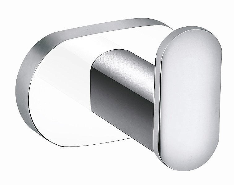 Крючок настенный Rav-Slezak YUKON YUA0100CB белый/хром купить в интернет-магазине сантехники Sanbest