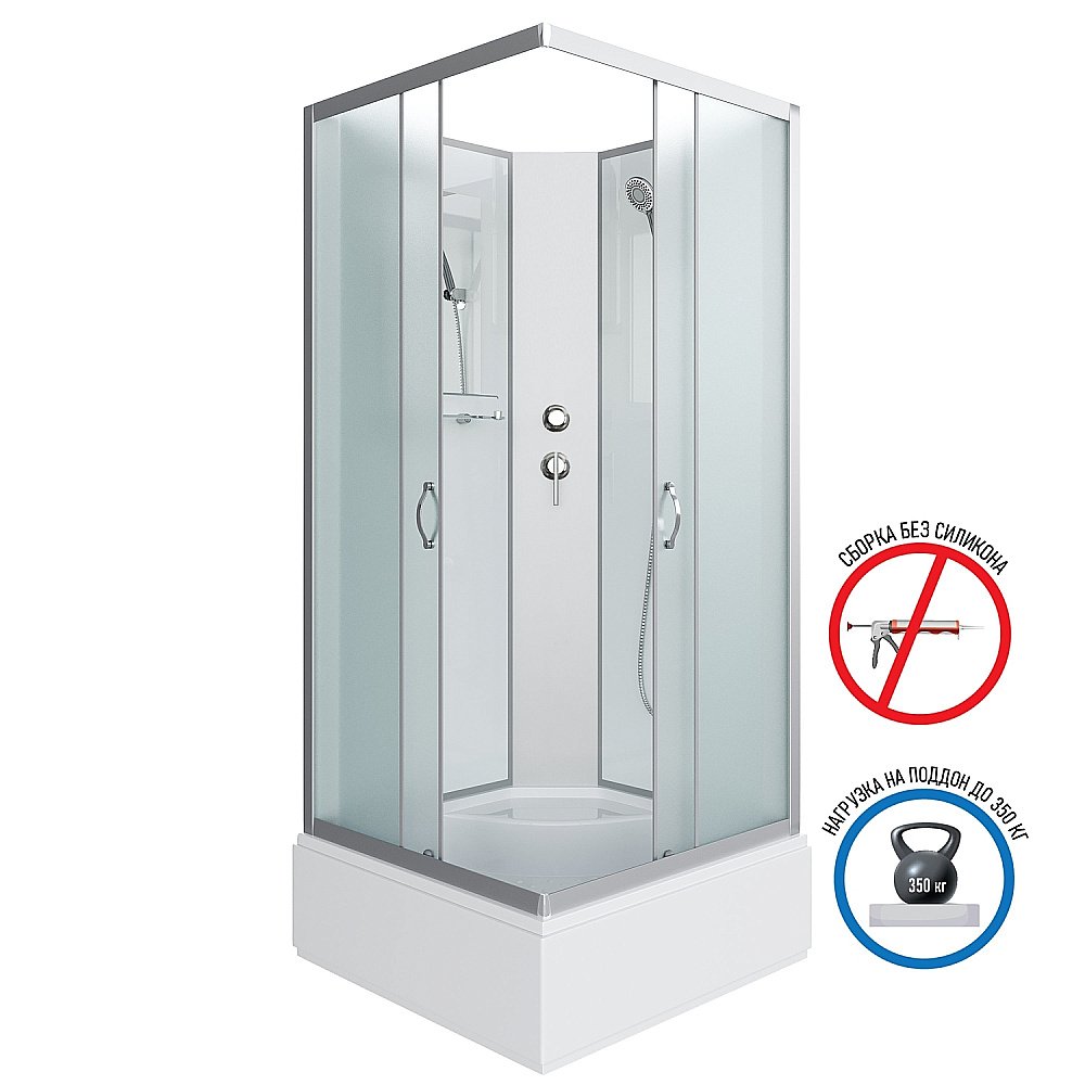 Душевая кабина Niagara Classic NG-1108-14BK 90x90 купить в интернет-магазине Sanbest