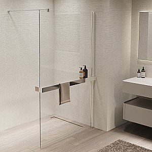 Душевая перегородка Vincea Walk-In VSW-1HR100CL 100x200 профиль хром/стекло прозрачное купить в интернет-магазине Sanbest