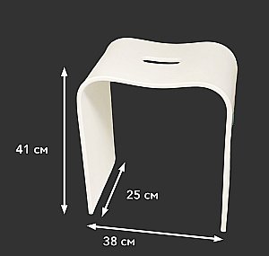Сиденье для душа Taliente Sgabello TA-STOOL38-blanco белый купить в интернет-магазине сантехники Sanbest