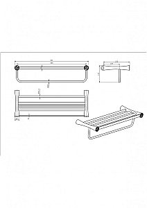 Полка CeramaLux Virginia 94310A хром купить в интернет-магазине сантехники Sanbest