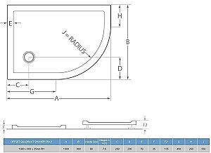 Душевой поддон Burlington Zamori Z1199 100x80 белый купить в интернет-магазине Sanbest