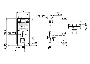 Бачок скрытого монтажа Vitra V12 3/6 л белый купить в интернет-магазине сантехники Sanbest