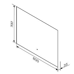 Зеркало с Led подсветкой AM.PM X-Joy M85MOX10801S 80 в ванную от интернет-магазине сантехники Sanbest