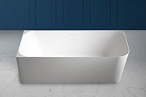 Ванна из искусственного камня ABBER Stein AS9621-1.7 L/R 170х75 белая матовая купить в интернет-магазине Sanbest