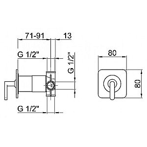 Смеситель для душа Webert Living LV880101560 купить в интернет-магазине сантехники Sanbest