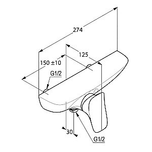 Смеситель для душа Kludi Ambienta 537100575 купить в интернет-магазине сантехники Sanbest