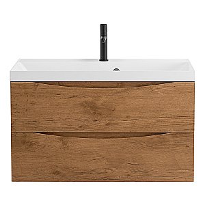 Тумба с раковиной Belbagno MARINO 90 2C-SO/BB900/450-LV-MR-AST дуб натуральный для ванной в интернет-магазине Sanbest