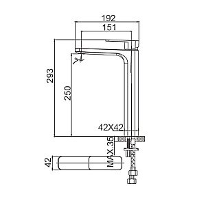 Смеситель для раковины высокий WONZON & WOGHAND ARNIE WW-691104-CR хром купить в интернет-магазине сантехники Sanbest