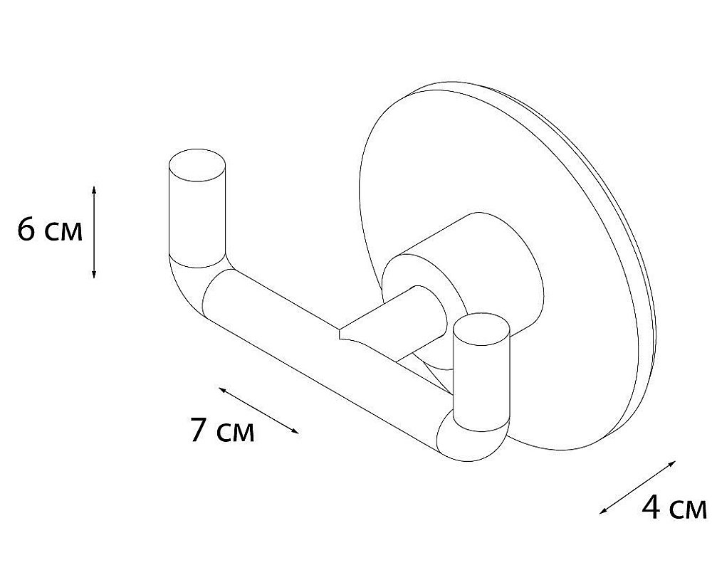 Крючок двойной FIXSEN ROUND FX-92105A купить в интернет-магазине сантехники Sanbest