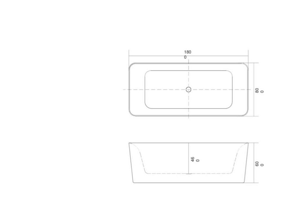Ванна Aquatek Квадро 180x80 AQ-K27880 белая купить в интернет-магазине Sanbest