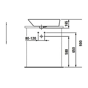 Раковина Laufen Palomba 8.1680.3.400.104.1 белая купить в интернет-магазине Sanbest