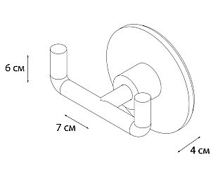 Крючок двойной FIXSEN ROUND FX-92105A купить в интернет-магазине сантехники Sanbest