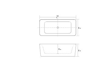 Ванна Aquatek Квадро 180x80 AQ-K27880 белая купить в интернет-магазине Sanbest