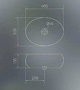 Раковина накладная Gid Lago 40 Bm9030ds 53384 черная матовая купить в интернет-магазине Sanbest