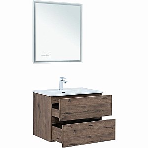 Тумба с раковиной Aquanet Алвита new 70 334185 дуб веллингтон табак для ванной в интернет-магазине Sanbest