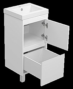 Тумба с раковиной Misty Алиса - 40 Э-Али01040-0112Я белая для ванной в интернет-магазине Sanbest