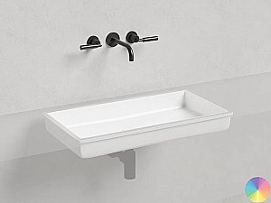 Раковина врезная снизу столешницы Salini MAREA 10 1802210MF 74,7 из искусственного камня S-Stone, матовая, цвет по RAL полностью купить в интернет-магазине Sanbest