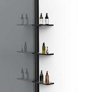 Душевая перегородка Vincea Walk-In VSW-1HWS900CGB 90 профиль черный матовый/стекло тонированное купить в интернет-магазине Sanbest