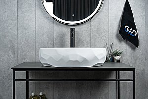 Раковина накладная Gid 9030wx белая купить в интернет-магазине Sanbest