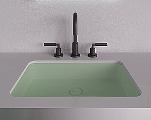 Раковина врезная снизу столешницы Salini MAREA 09 1802209MF 54,5 из искусственного камня S-Stone, матовая, цвет по RAL полностью купить в интернет-магазине Sanbest