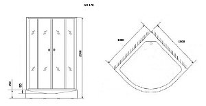 Душевая кабина Grossman Classic GR170 100x100 купить в интернет-магазине Sanbest