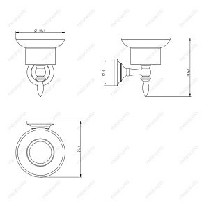 Мыльница Melana MLN-820010-1 хром/золото купить в интернет-магазине сантехники Sanbest