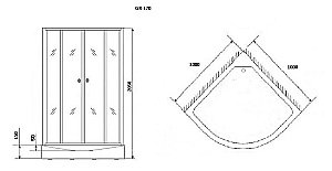 Душевая кабина Grossman Classic GR170 100x100 купить в интернет-магазине Sanbest