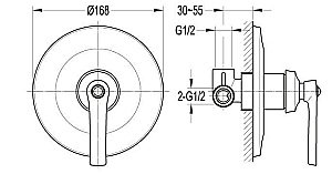Смеситель для душа Cezares LIBERTY-DIM купить в интернет-магазине сантехники Sanbest