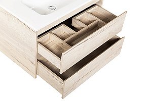 Тумба с раковиной BelBagno KRAFT 80 2C-SO/BB800ETL Rovere Galifax Bianco для ванной в интернет-магазине Sanbest