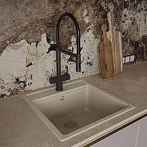 Смеситель для кухни Oliveeka K OL-458009-MB черный матовый купить в интернет-магазине сантехники Sanbest