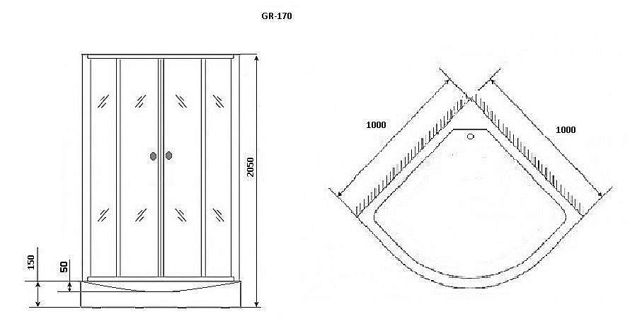 Душевая кабина Grossman Classic GR170 100x100 купить в интернет-магазине Sanbest