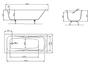 Ванна чугунная OWL 1975 Strand OWLIB191111 180x80 белая купить в интернет-магазине Sanbest