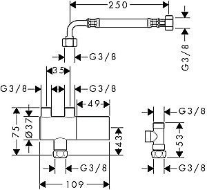 Термостат для душа Hansgrohe Ecostat Modern 15346000 купить в интернет-магазине сантехники Sanbest