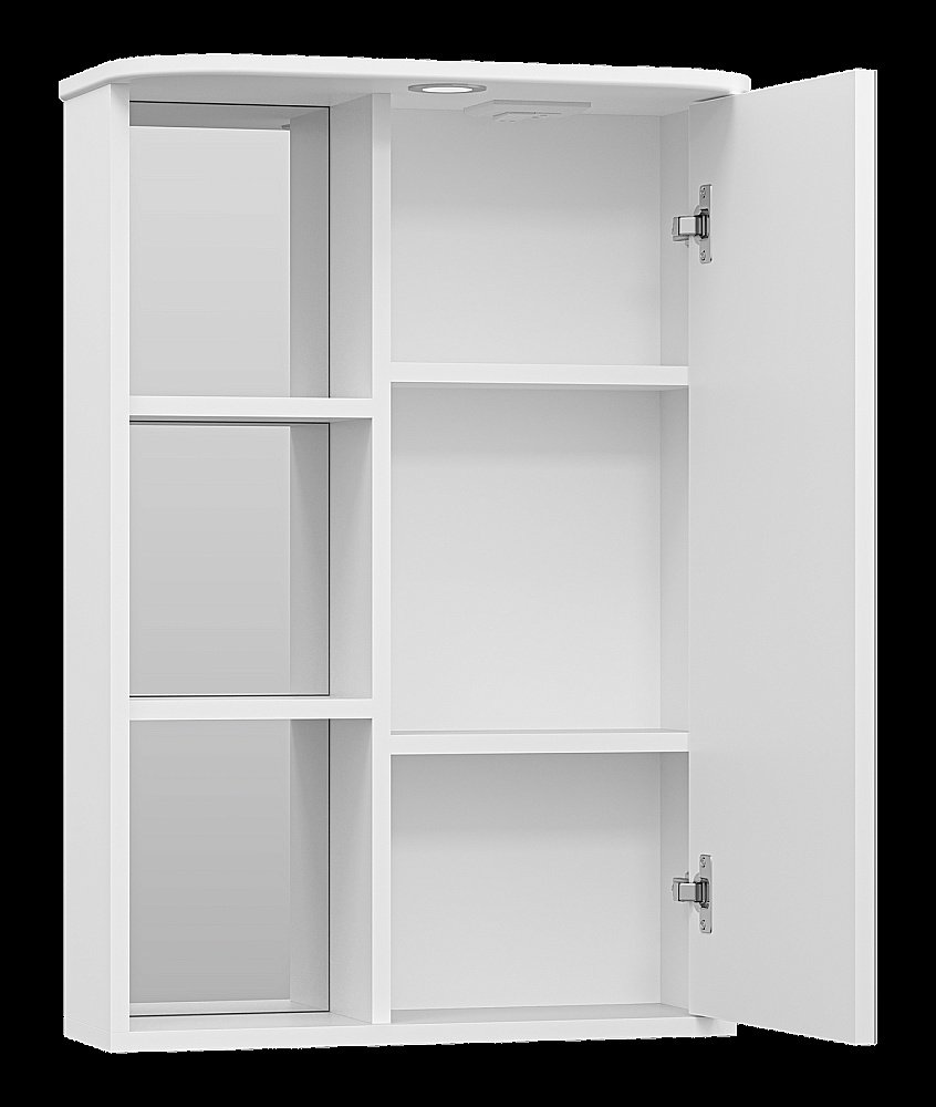 Зеркальный шкаф Misty Венера 55 П-Внр04055-01СвП белый купить в интернет-магазине сантехники Sanbest